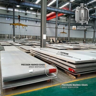 Plaque en acier inoxydable 304L 2B Finition 1mm-20mm TISCO Baosteel Mill Origine avec MTC pour la fabrication de navires sous pression